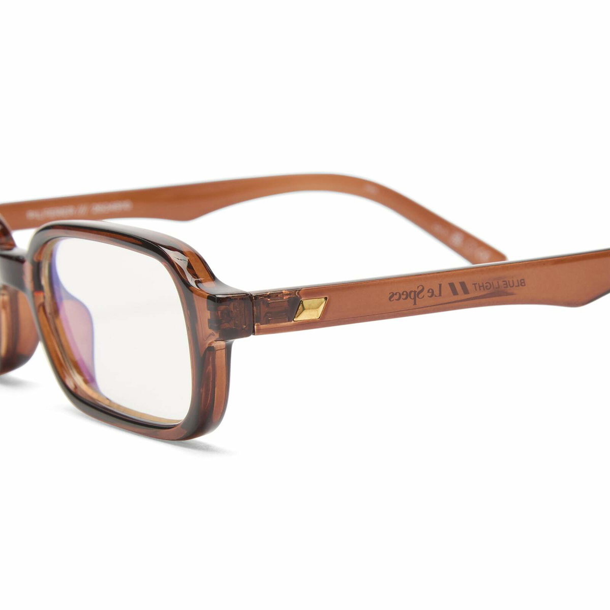 Le Specs Women's Pilferer Blue Light Optical Glasses in Chestnut/Blue Light Lens 