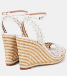 Aquazzura Kahlo 105 raffia espadrille wedges