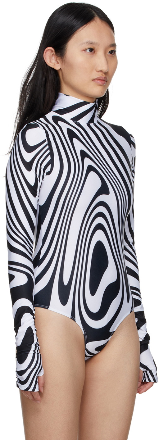 FENSI SSENSE Exclusive White & Black Oraculo Bodysuit
