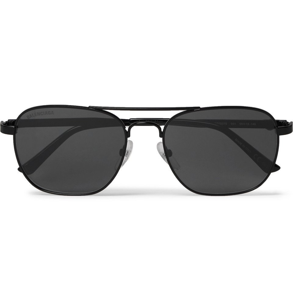 Balenciaga - Aviator-Style Metal Sunglasses - Black