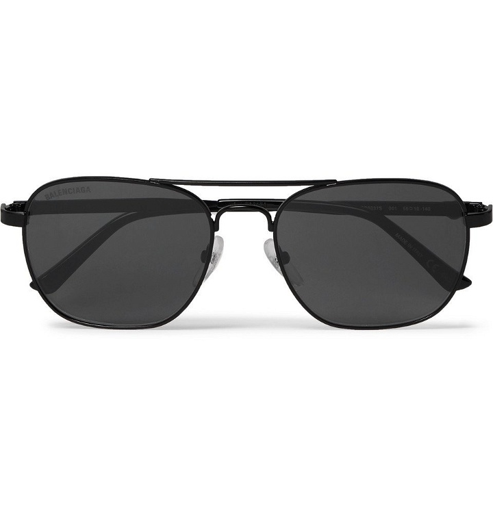 Photo: Balenciaga - Aviator-Style Metal Sunglasses - Black