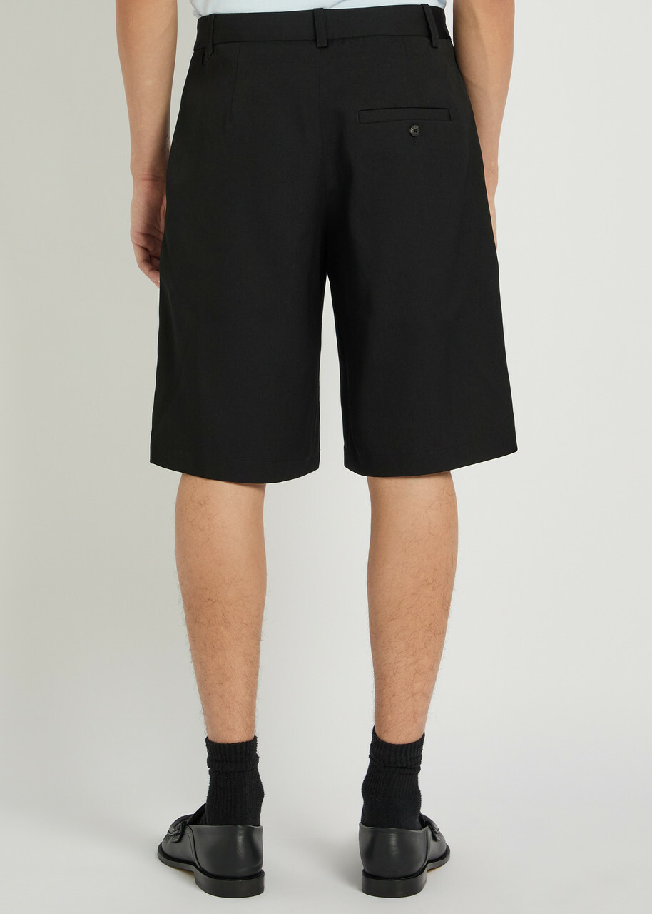 Jacquemus Le Short Camargue Wool Shorts Black