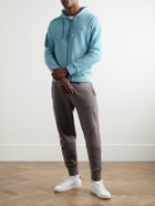 Kingsman - Logo-Embroidered Cotton and Cashmere-Blend Jersey Zip-Up Hoodie - Blue