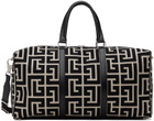 Balmain Black & Off-White Monogram Duffle Bag