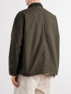 OrSlow - Corduroy-Trimmed Cotton-Drill Jacket - Green