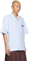 EGONlab SSENSE Exclusive Blue & White Short Sleeve Shirt