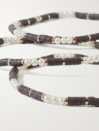 Roxanne Assoulin - Set of Three Enamel, Faux Pearl and Gold-Tone Bracelets