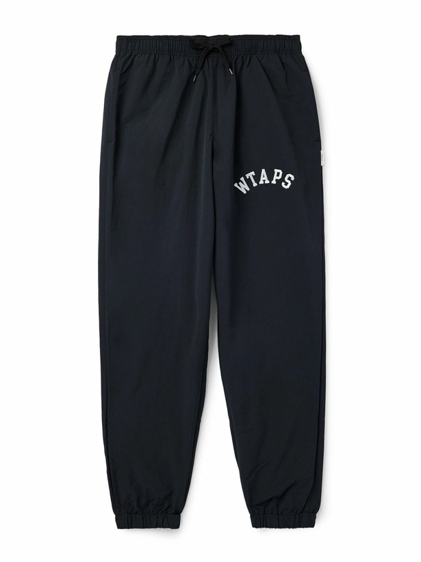 Photo: WTAPS - Straight-Leg Logo-Embroidered Nylon Trousers - Blue