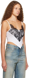 BONBOM White & Black Lace Tank Top