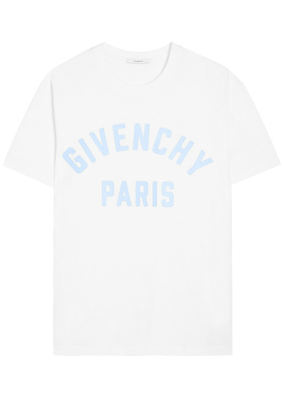 Givenchy Men's Paris Reverse Logo T-Shirt in White Givenchy
