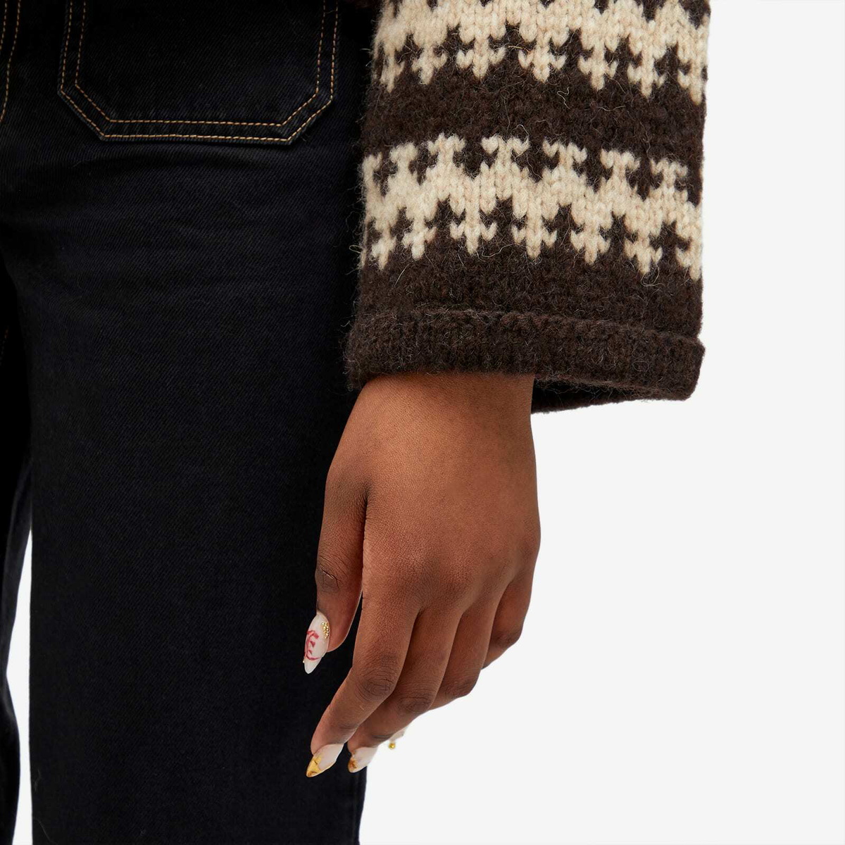 unoa 【Plie Sleeve】 NUDIE BEIGE × BLACK unoa 【Plie Sleeve】 NUDIE BEIGE × BLACK unoa 【Plie Sleeve