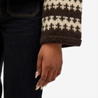 Nudie Jeans Co Women's Gerd Fair Isle Alpaca Knit in Brown/Beige