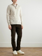Kingsman - Merino Wool and Cashmere-Blend Half-Zip Sweater - Neutrals