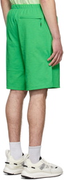 Y-3 Green Piqué Classic Heavy Shorts