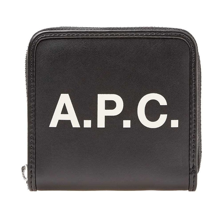 Photo: A.P.C. Morgan Logo Leather Wallet