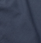 Massimo Alba - Grandad-Collar Modal and Cotton-Blend Twill Half-Placket Shirt - Men - Blue