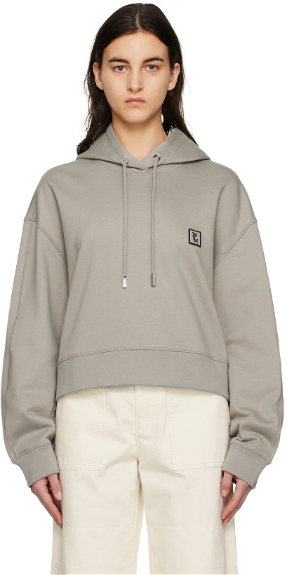 Photo: Wooyoungmi Gray Cropped Hoodie