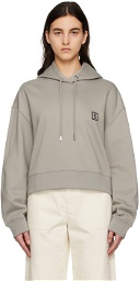 Wooyoungmi Gray Cropped Hoodie