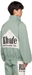Rhude Blue & Off-White Senna Flight Jacket