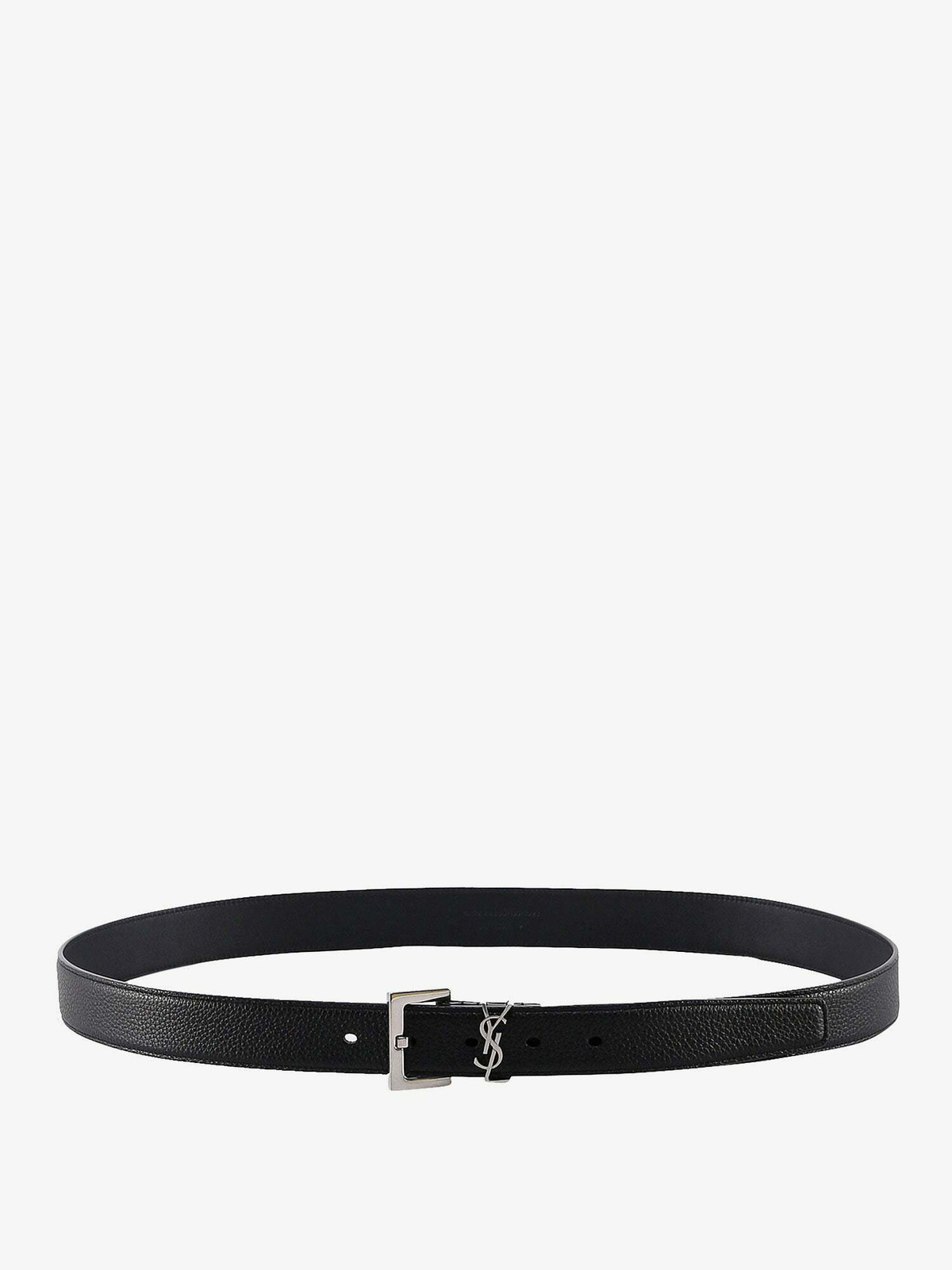 Saint Laurent 2cm Logo-embellished Leather Belt - Men - Black Belts