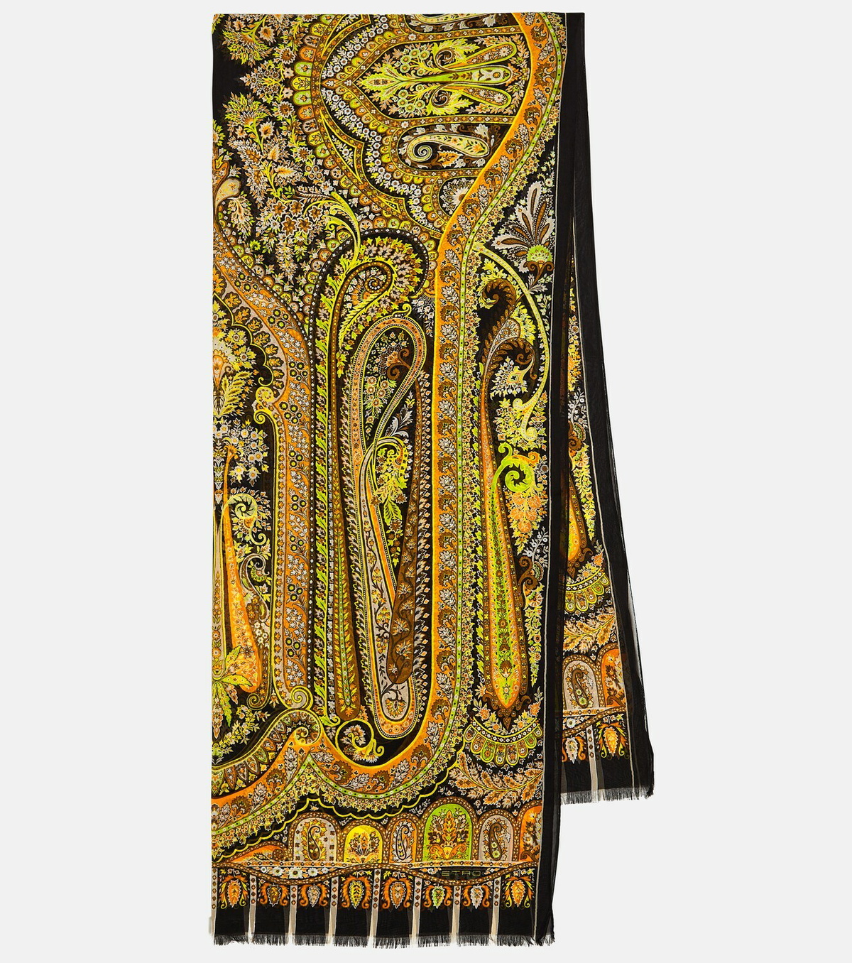 Etro Paisley silk twill scarf Etro