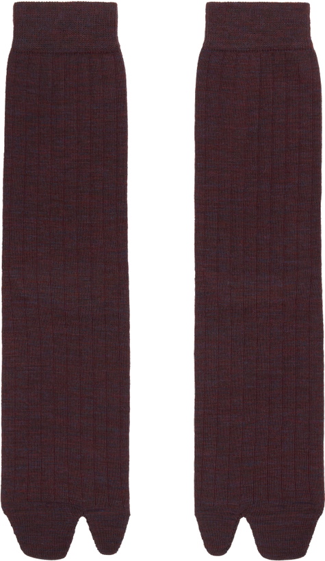 Photo: Maison Margiela Burgundy Tabi Socks