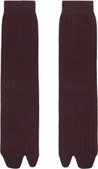 Maison Margiela Burgundy Tabi Socks