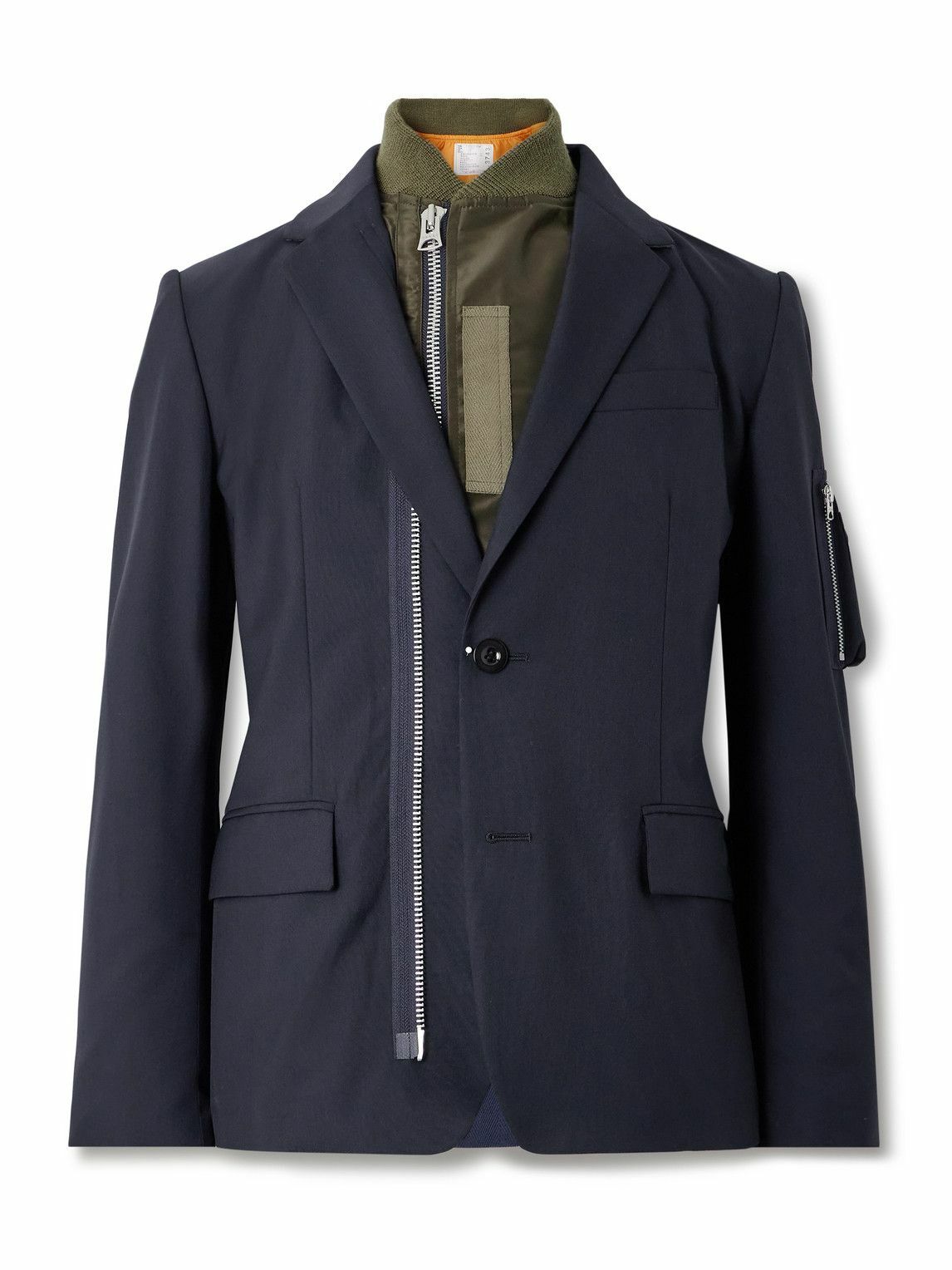 Sacai Navy Pendleton Edition Corduroy Jacket Sacai