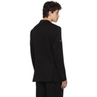 Comme des Garcons Homme Deux Black Wool Eyelet Formal Blazer