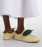Jacquemus Tennis leather-trimmed canvas sneakers