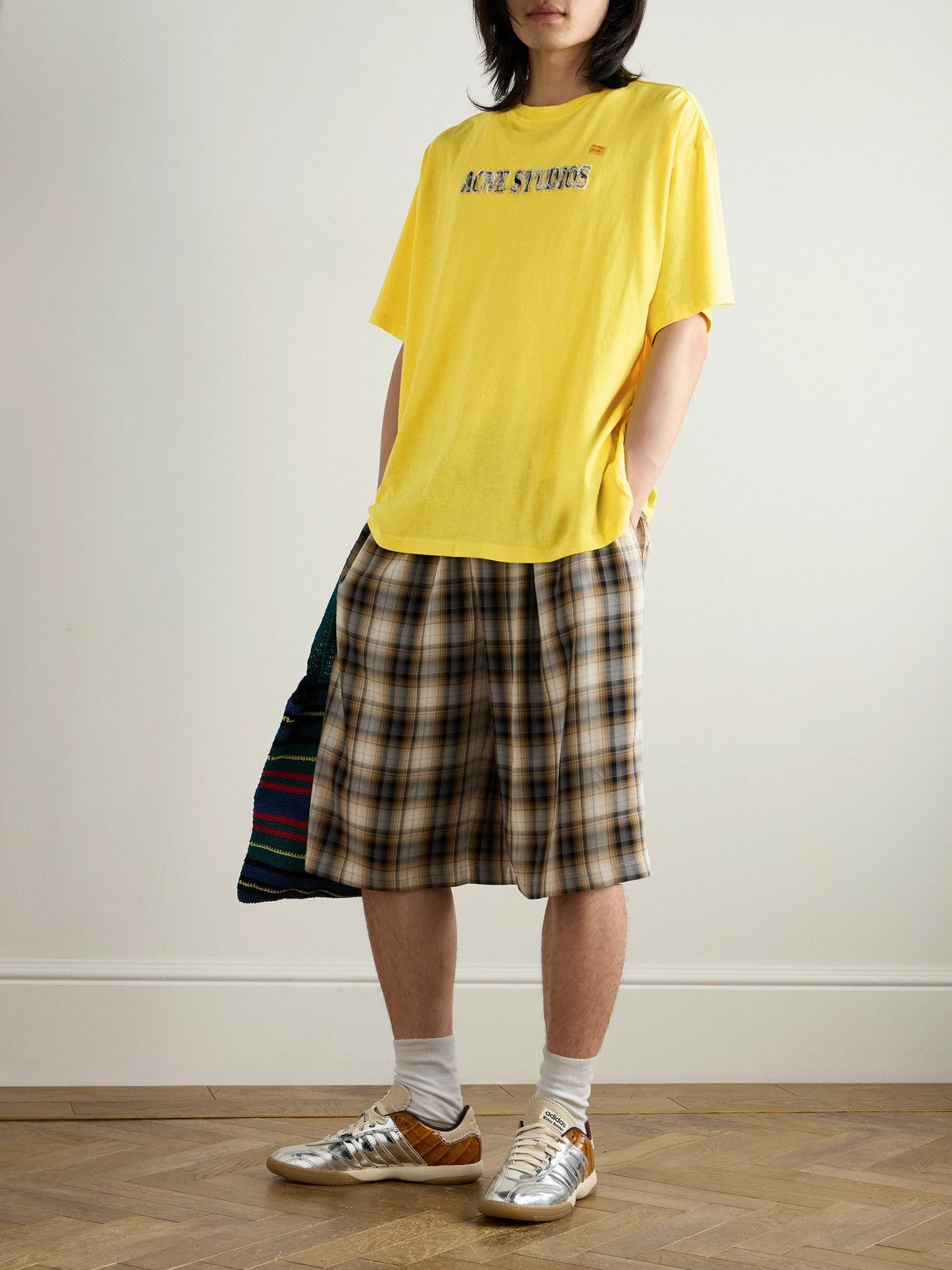 Acne Studios - Oversized Logo-Appliquéd Cotton and Hemp-Blend