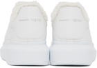 Alexander McQueen White Shearling Oversized Sneakers