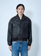 Wales Bonner Leather Button-Up Jacket