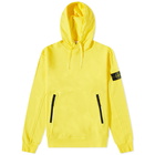 Stone Island Men's Cotton Zip Pocket Detail Popover Hoody in Yellow