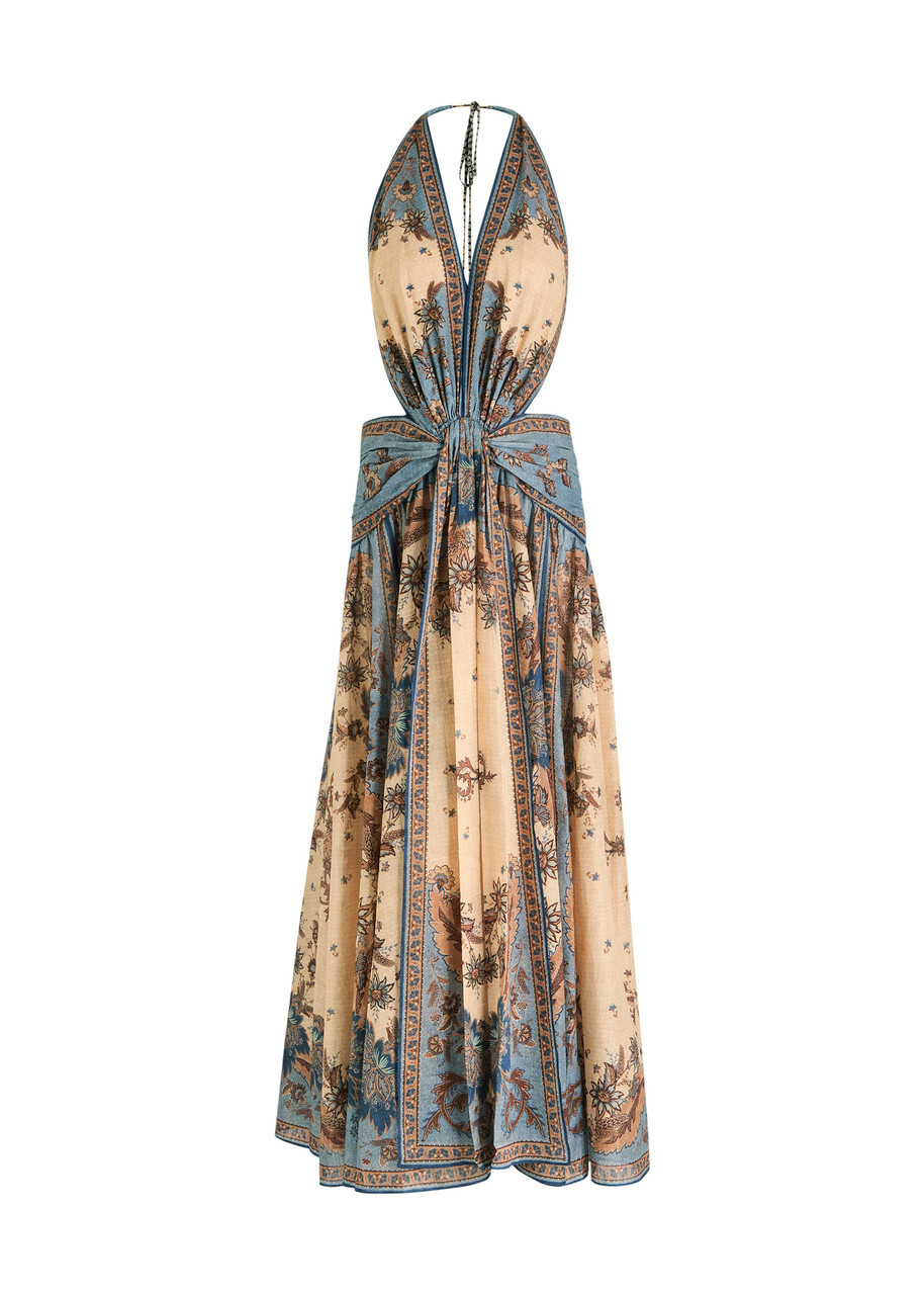 sachin and babi light blue dress Halter dress with flower detail - Women main image 0