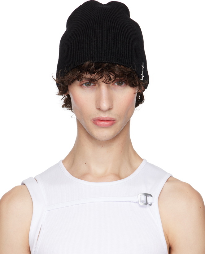Photo: HELIOT EMIL Black H Trim Beanie
