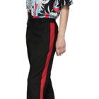 Versace Black Red Stripe Trousers