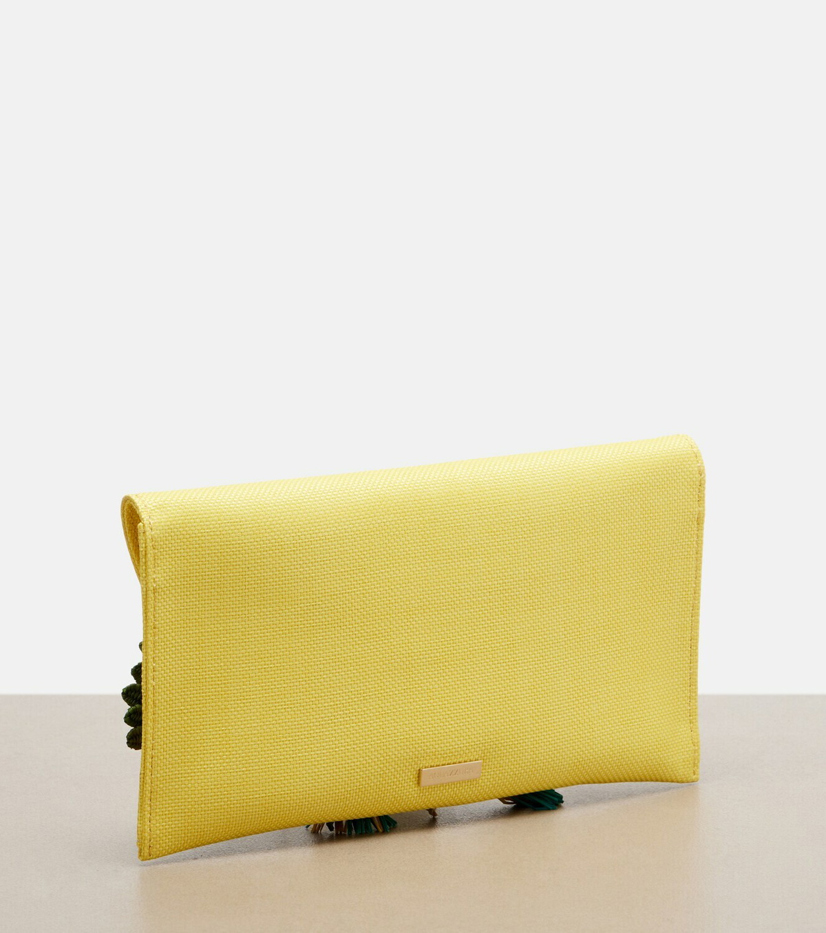 Aquazzura Birdsong Small raffia clutch