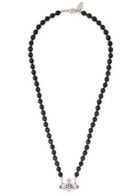 Vivienne Westwood Messaline Beaded orb Choker Necklace - Black - One Size