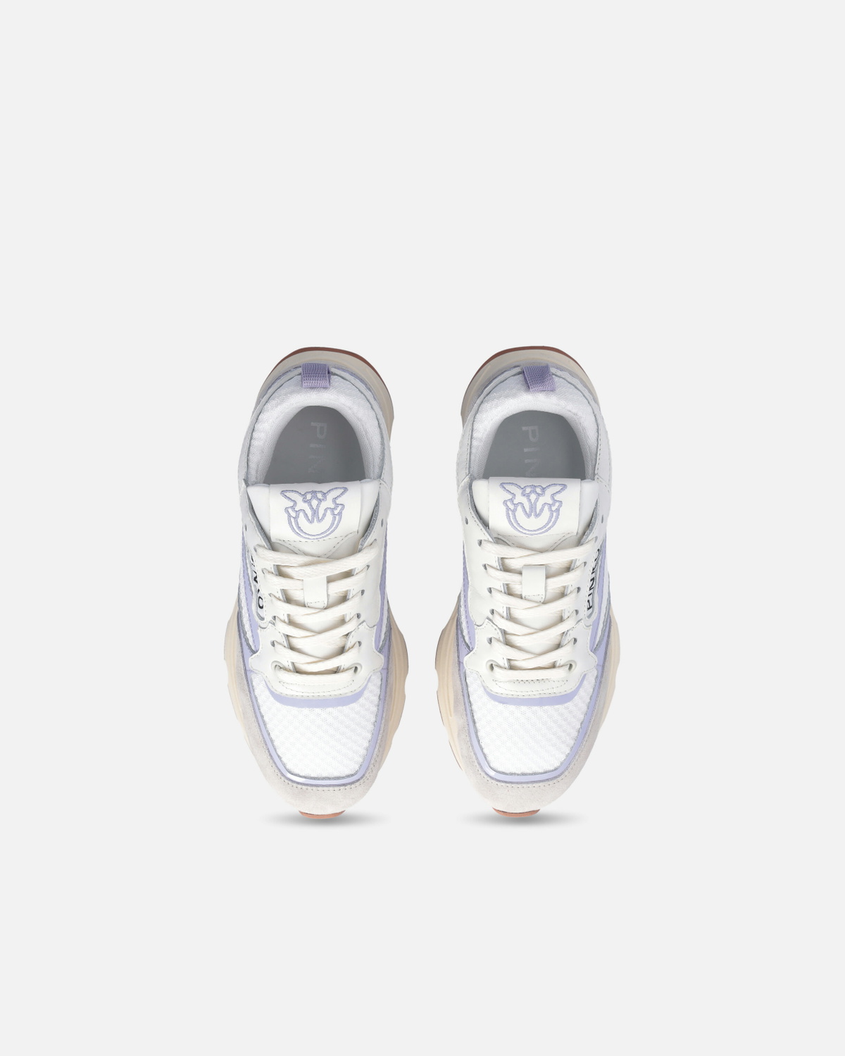 Pinko Sneakers With Logo And Patent Detailing White/Lilac