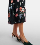Erdem Floral crêpe midi skirt