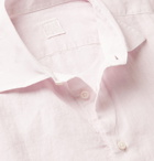 120% - Slim-Fit Garment-Dyed Linen Shirt - Pink