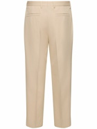 ZEGNA Cotton & Wool Pleated Pants