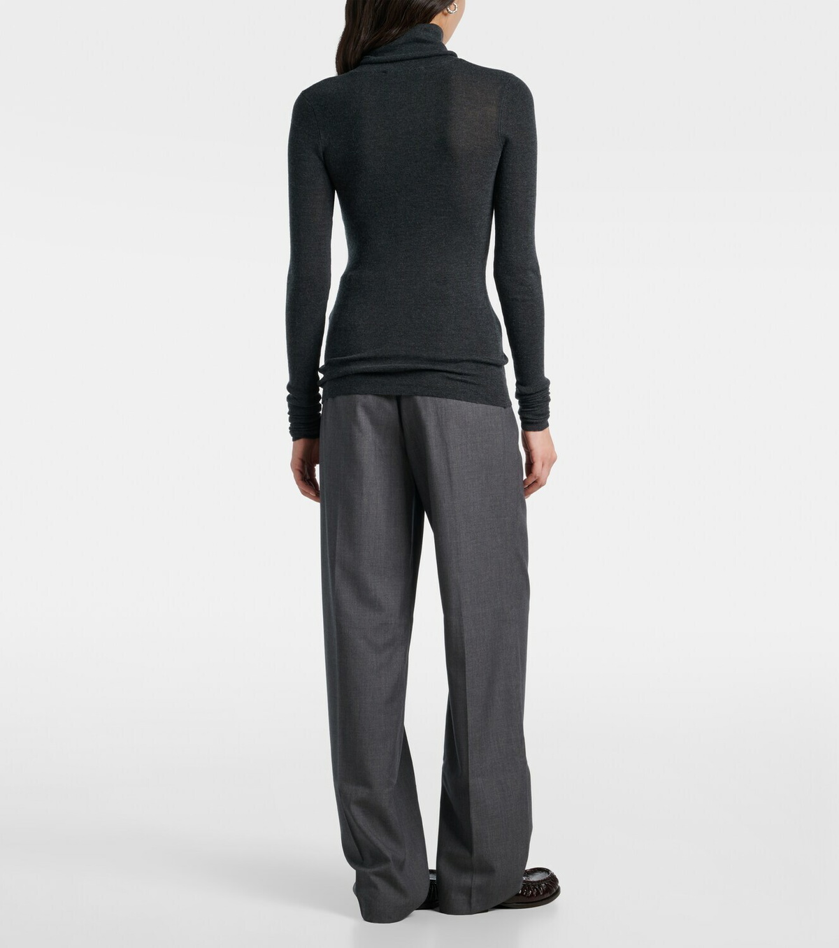 The Frankie Shop Utica Thin wool and silk turtleneck sweater
