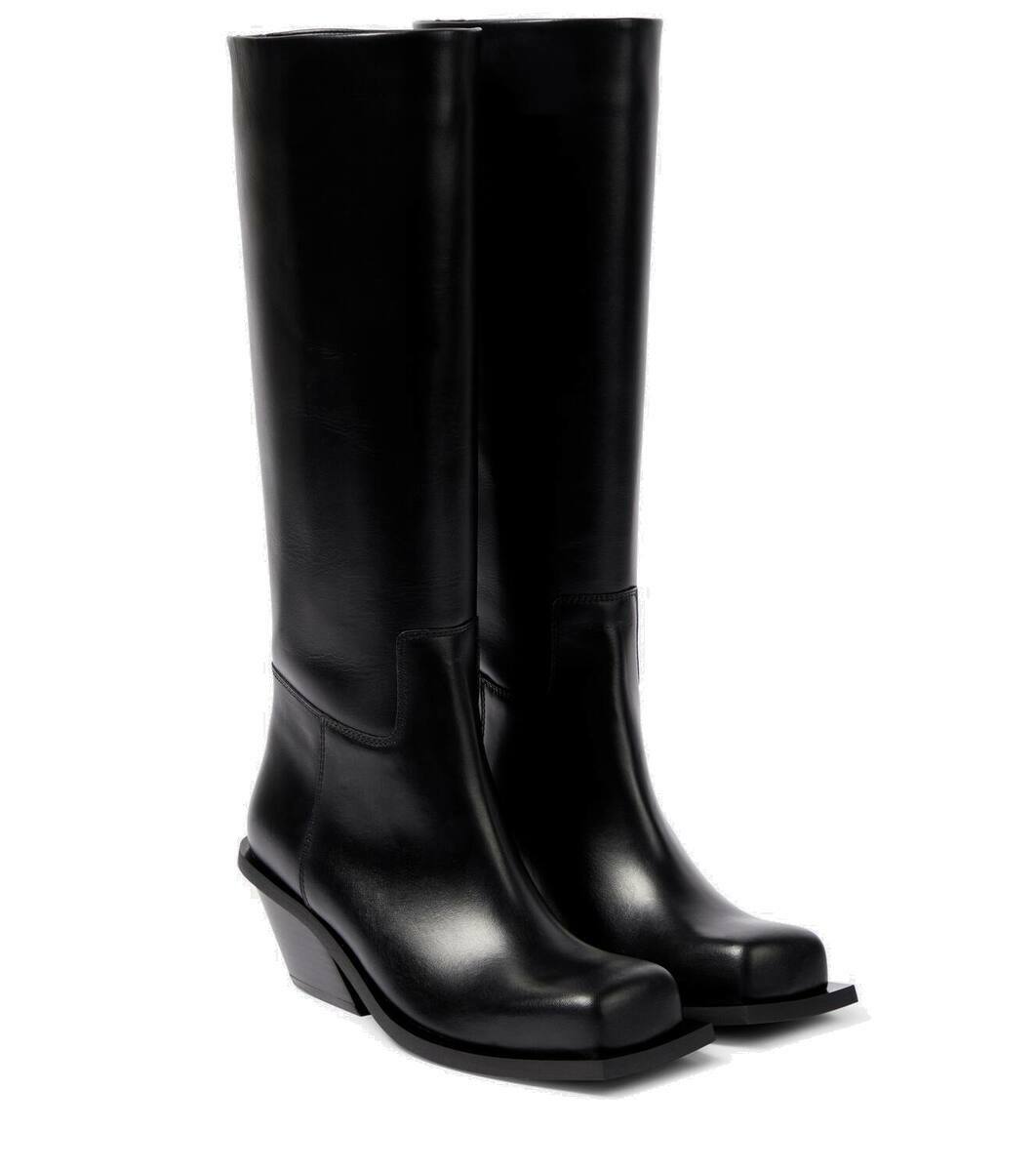 Leather boots Gia Borghini Black size 39.5 IT in Leather