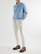 Brunello Cucinelli - Cashmere Half-Zip Sweater - Blue