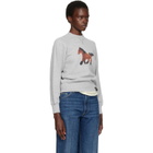 Stella McCartney Gray Watercolour Horse Sweatshirt