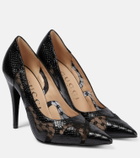 Gucci Python-effect leather pumps
