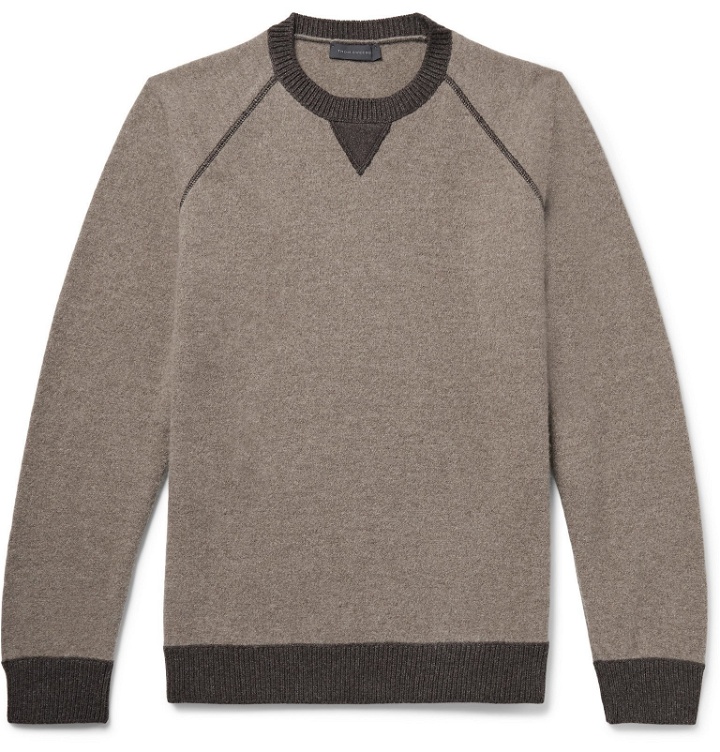 Photo: Thom Sweeney - Mélange Wool and Cashmere-Blend Sweater - Brown