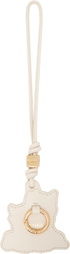 GANNI Off-White Pony Keychain
